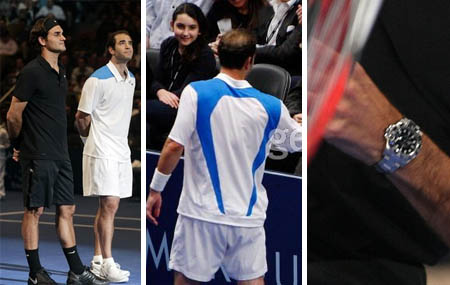 Roger Federer, Pete Sampras, both in Nike